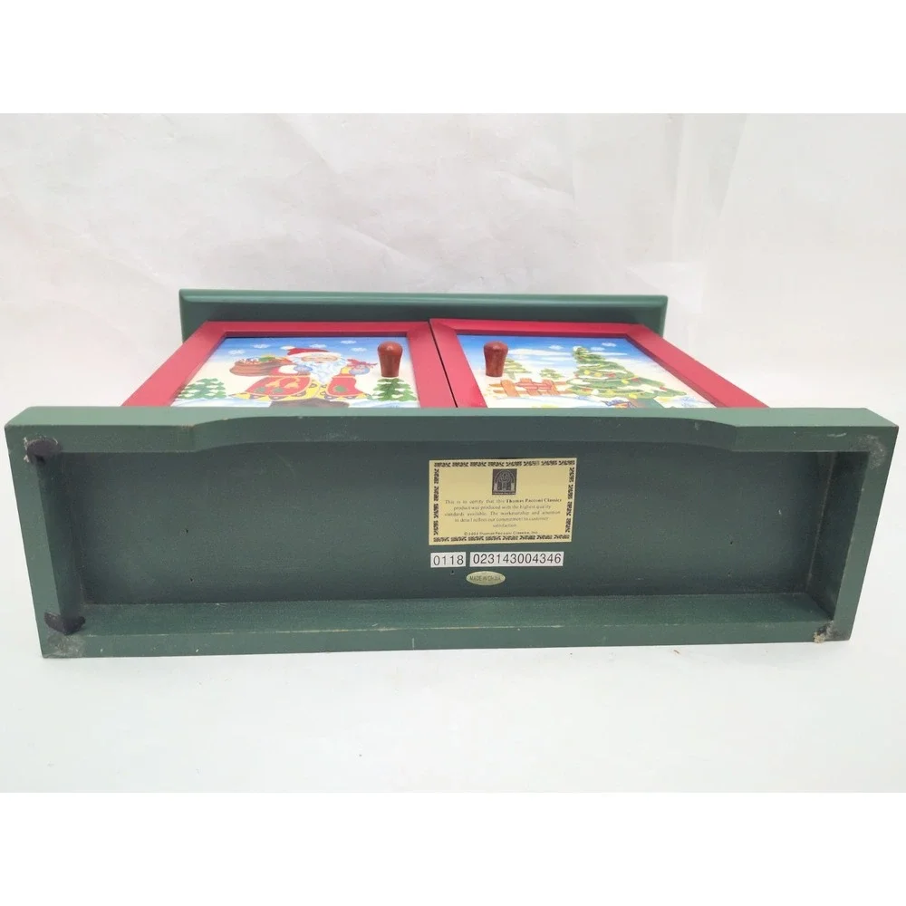 VTG NEW 2003 Thomas Pacconi Classics Christmas Wooden Advent Calendar w/ Drawers
